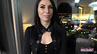 skinny brunette hottie ashley wolf rubs her pussy with sex toy suggestively