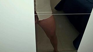 My brother likes being spied on while jerking his big cock and fucking the bed with moans and rubs - sexy guy cums hard on the mirror