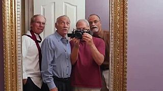 I-I mean, old man bear and woman with huge tits first time her cooch was one in group orgy