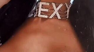 pink lingerie on latina model