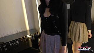 skinny brunette hottie ashley wolf rubs her pussy with sex toy suggestively