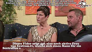 Old German wife tries amateur threesome?