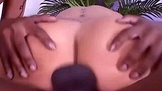 two bisexual babes start with lesbian play then share black cock ending in creampie