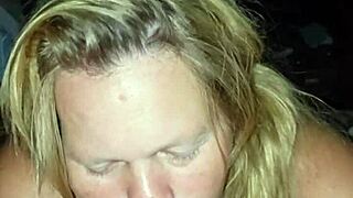 Milf with Big Tits Sucks Cock Provocatively