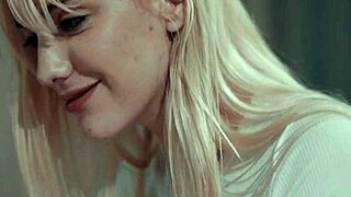 sexy horny lesbian blondes lena paul sinn sage massaging their boobs and lick pussy