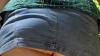 sexy mature bbw sucking cock in the forest