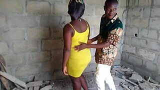 street boy lures orange seller into building for rough fucking till cum