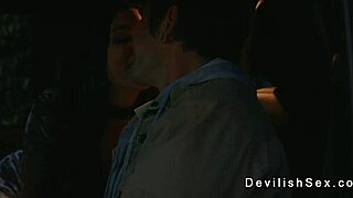 Rich guy fucking tanned brunette babe in his house