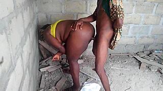 street boy lures orange seller into building for rough fucking till cum