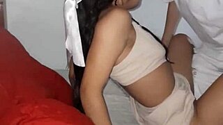 I find my stepsister watching porn, make a bet, and we end up fucking