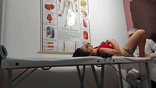 gynecologist sticks finger in patient's ass and fucks her