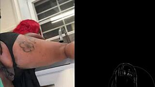 str8rich fucks sexy red head ebony teen in ass at halloween party