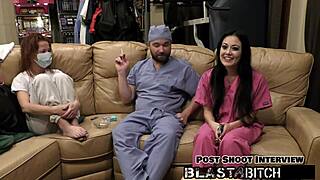 Blaire Celeste Gives Two Blowjobs Before Getting Blasted With Cum!