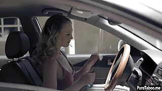 The older guy says, 'I'm taking your virginity, nervous tiny blonde teen.'