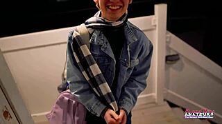 exotic skinny coed raven fingers her shaved pussy and sucks a cock