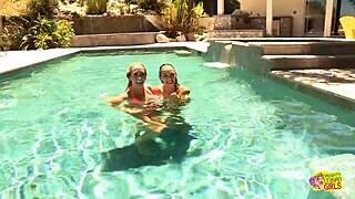 Lesbian Friends Kiss Outdoors After Arrival