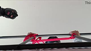 i'm bound and hooded, deepthroating cock with spit