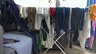 i caught my 18 year old stepson masturbating his big dick on my dirty panties