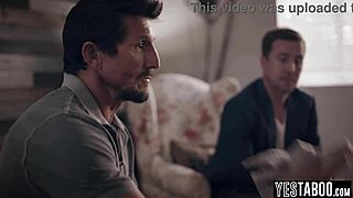 Skinny russian teen stepdaughter double penetrated by her stepdad