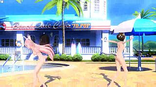 megurine luka and meiko in summer idol project diva nude mod