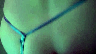 She rides the cock in POV with a G-string