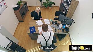 Office desk becomes the stage for a deep anal deal