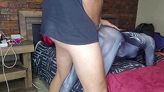 grace spidergirl gets tight ass creampied and filled with cum