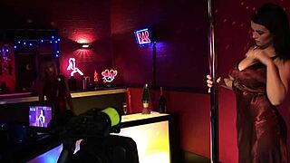 Tempting orgy with brunette's big tits