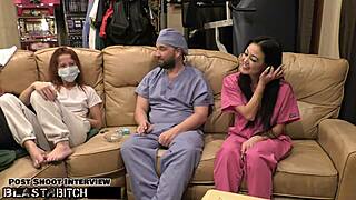 Blaire celeste as nurse, mouth blasted with huge cum load?