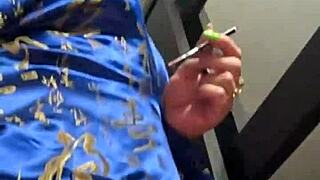 Slutty geisha craves attention from amateur milf stepmom latina