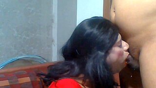 shemale deepthroats and gets face fucked hard