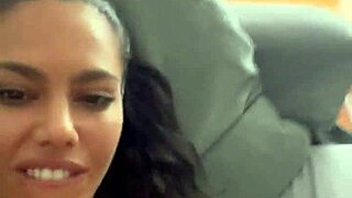 Apolonia is very horny and takes the opportunity to put her fingers in her tight pussy