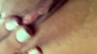 Apolonia is very horny and takes the opportunity to put her fingers in her tight pussy