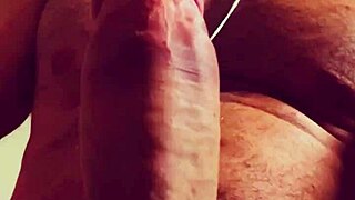 i'm warming up my big cock alone before she gets home from work