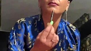 Slutty geisha craves attention from amateur milf stepmom latina