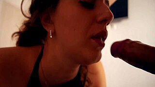 This fat cock fucks pussy and she gives a closeup blowjob