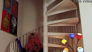 Pink haired brittany andrews pegs vanessa lane with strap on