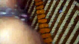 deep anal creampie dripping out in her family home