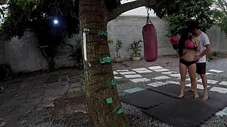 I'm training the brunette with my big cock creampie