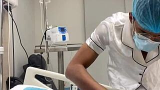 Doctor fucks horny patient and fills her tits with cum