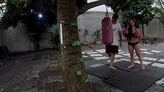 I'm training the brunette with my big cock creampie