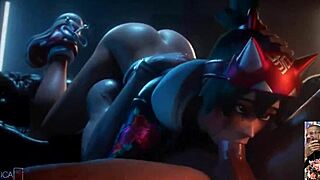 i see kiriko deepthroating a hard cock and getting a cummy suprize, tight ass freja gets anal fuckd