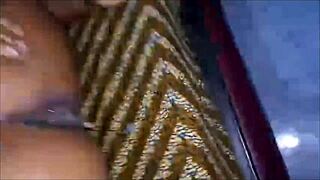 deep anal creampie dripping out in her family home