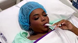 Doctor fucks horny patient and fills her tits with cum