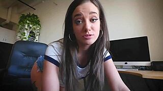 Step siblings help with handjob during massage