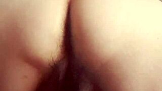 wife performs pelvic movements during yoga