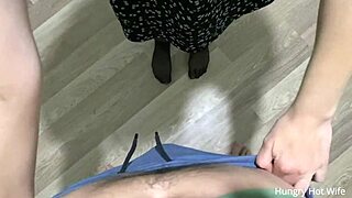 Brunette housewife takes deepthroat and facial in compilation