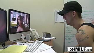 big titted brunette sucks and fucks for cum