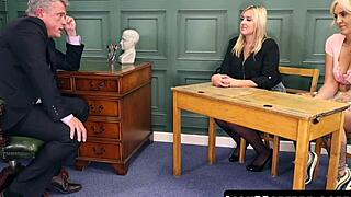 Stepmom Charlie Rae And Gigi Patsy Suck Principal's Cock In Threesome