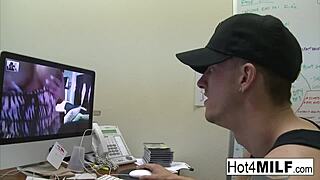 big titted brunette sucks and fucks for cum